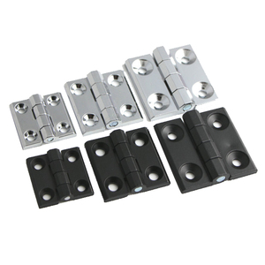 Dobradiças pequenas do armário do torque ajustável da liga do zinco preto <span class=keywords><strong>Mini</strong></span> dobradiça de amortecimento para a mobília com 40*40*5mm - Product Image 1