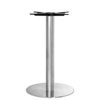 Base de table ronde en acier inoxydable à effet brossé Lifepursue avec option salle à manger et bar