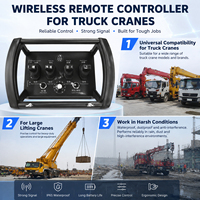 Grue montée sur camion à commande hydraulique sans fil DLK à 4 voies avec accélérateur, indicateur LED, portée de 500 m, batterie AAA