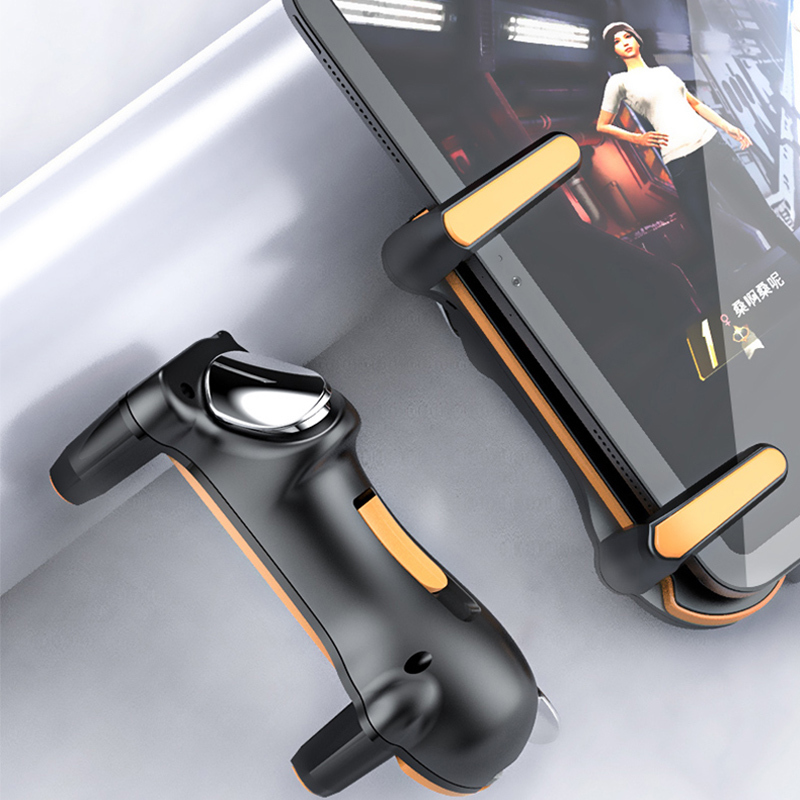 Manettes De Jeu Trigger Pour Tablette - Compatible IOS/Android - Pour PUBG, Knives Out - Couleur Jaune
