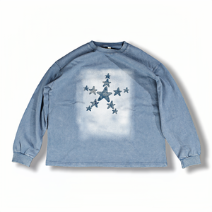 Sweat-shirt surdimensionné à manches longues en tissu thermique délavé à l'acide, streetwear de haute qualité, personnalisé pour hommes - Product Image 2