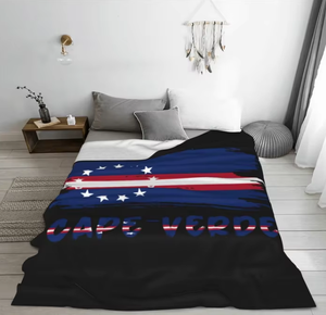 Couverture en flanelle de haute qualité, personnalisée avec <span class=keywords><strong>le</strong></span> drapeau du <span class=keywords><strong>Cap</strong></span>-<span class=keywords><strong>Vert</strong></span>, chaude et confortable, idéale pour la maison et la voiture - Product Image 4