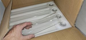 16" High Glass <b>Hurricane</b> Glass Candlestick Taper Candle Holder Crystal Candle Holders <b>Lanterns</b> Candle Jar with Glass <b>Hurricane</b> - Product Image 3