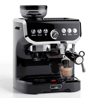 Aifa mesin pembuat Espresso, dapat disesuaikan ketel ganda pembuat kopi otomatis komersial mesin kopi Espresso dengan penggiling 20 Bar