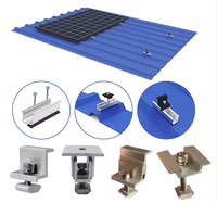 Support de fixation de panneau solaire réglable 30mm 35mm 45mm pour toiture, pince de fixation de panneau solaire noire, pince d'extrémité solaire, pince intermédiaire