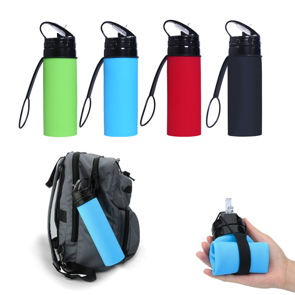 BPA-freie umwelt freundliche Silikon-Sport-Quetsch wasser flasche Faltbare und zusammen klappbare Spülmaschine Sicher Tragbar für unterwegs****^^^^ https://www.siboasi.com