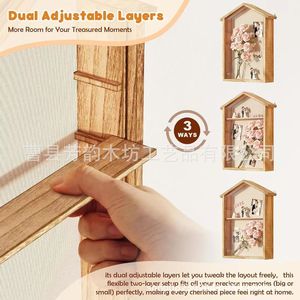 Yoimori <b>Shadow</b> <b>Box</b> 14x11in Wooden Home-Shaped Display Frame For Photos And Keepsakes - Product Image 5