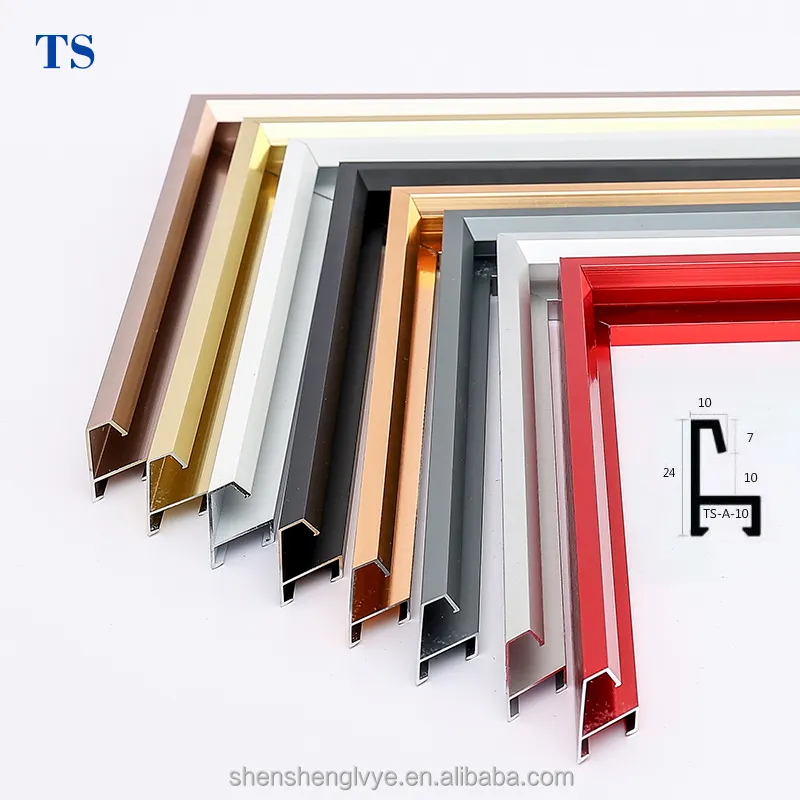 Il produttore di materiale metallico della linea della cornice della decorazione della casa della lega di alluminio vende la cornice dello specchio del manifesto pubblicitario