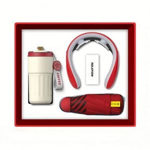 Custom Logo Silk Screen Printed Stainless Steel Paper <b>Gift</b> <b>Box</b> <b>Gift</b> Set for Events Promotional Business <b>Gifts</b> Corporate - Product Image 2