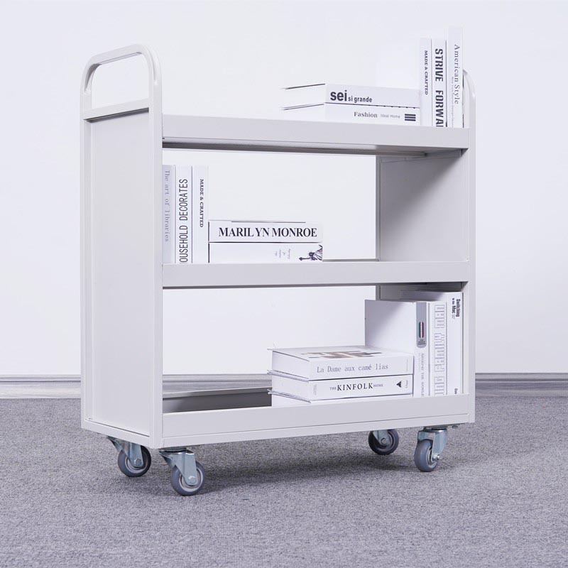 Engrosado-Carro de libro de borde plano de 3 capas-ultra silencioso