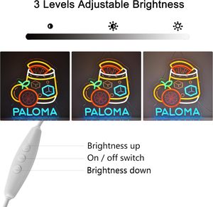 Letrero de neón <span class=keywords><strong>Paloma</strong></span>, luces de neón decoración de arte de pared colgante para restaurantes mexicanos tienda luz de neón personalizada - Product Image 4