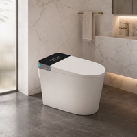 WC intelligent allongé avec bidet intégré, siège chauffant, lavage à l'eau chaude, séchage à l'air, chasse d'eau automatique, compatible S-Trap/P-Trap, télécommande incluse
