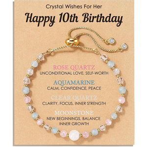 Bracelets à maillons tendance pour femmes en acier inoxydable avec cristaux naturels, quartz rose, pierre de lune, pierres de guérison, <span class=keywords><strong>bijoux</strong></span>, bracelet perlé - Product Image 5