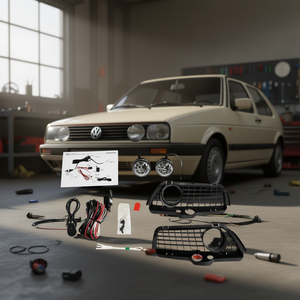 Juego de Faros Antiniebla para VW Bora 92-97 Mk3, 12V LED, Rejillas, Arnés de Cableado, Relé, Instrucciones de Instalación, Modelo P1662, Modificación/Actualización, Nuevo - Product Image 2