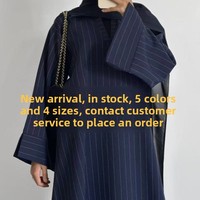Vêtements islamiques Brion, abaya de couleur unie pour femmes du Moyen-Orient, col en V, manches longues, robe ample