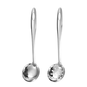 Cuchara coladora de acero inoxidable con mango largo para sopa y olla caliente, para cocina doméstica y uso público, colgante - Product Image 4