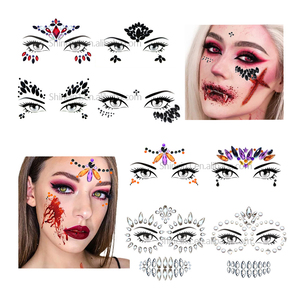 Shinein faux vaisseaux sanguins stries maquillage Cosplay temporaire foudre tatouage autocollant effrayant veine Halloween visage tatouages - Product Image 4