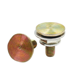M6 M8 M10 M12 Acier au carbone DIN 15237 Zinc jaune Boulons de ceinture de godet d'ascenseur de <span class=keywords><strong>grain</strong></span> en métal galvanisé avec crocs - Product Image 3
