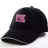 Boné de beisebol kpop meninas, preto, rosa, imperdível