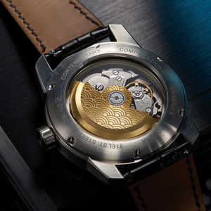 Montres classiques mécaniques automatiques OEM ODM personnalisées avec logo, cadran noir soleil éclatant, phase de lune et calendrier mensuel - Product Image 3