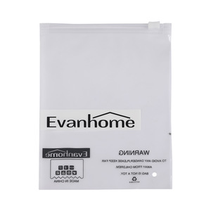 Evanhome Clothing Organizer Frosted Zipper Bag Reusable Transparent With Logo Printing Rectangle Shape Durable Inner Packaging - Product Image 1