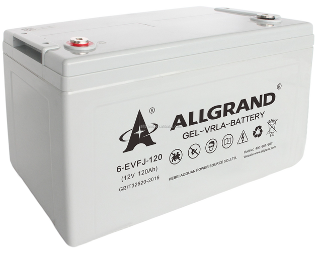 Maintenance-Free Deep Cycle 6-EVF-120 Battery, 12V120Ah Large Capacity Energy Storage Power Supply for Golf Carts/Low-Speed Car