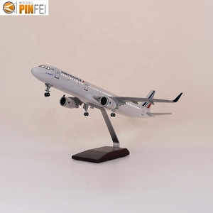 Modelo de Avión de Alta Precisión, Airbus A321 Airfrance, Tamaño 45cm, Escala 1/100, con Luz <span class=keywords><strong>LED</strong></span> - Product Image 3