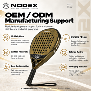 Padel-Schläger Carbon 24K Gold Diamantform Maximale Leistung OEM ODM Eigenes Logo Professionell Großhandel - Product Image 5