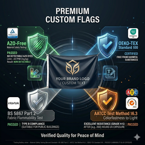 Banderas Personalizadas Premium de 3x5 pies - Impresión Digital a Doble Cara en Poliéster Resistente para Promoción en Exteriores - Product Image 3