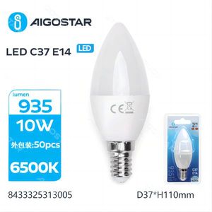 Lampadina Aigostar Led C37 E14 10W 6500K bianco freddo per illuminazione interna - Product Image 1