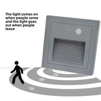 Lampe LED carrée en aluminium de type 86, encastrée, pour extérieur, avec détecteur de mouvement, pour marches d'escalier, étanche IP65, alimentée en courant alternatif, pour aménagement paysager