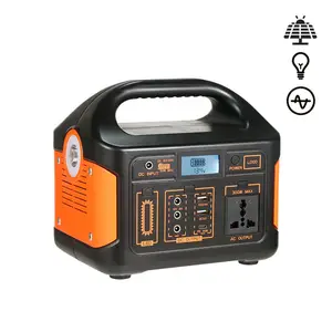 300W Portable Power Station 256WH Solar Powered Generator with LiFePO4 Battery Pack for Outdoor Camping (Solar Panel Optional)