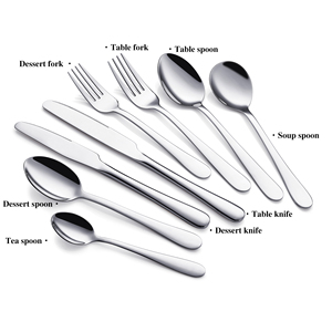 Chất Lượng Cao Nhà Hàng Bạc Thìa Dĩa Và Dao Dao Kéo Đặt Thép Không Gỉ Flatware Set Cho Nhà Hàng & Đảng - Product Image 6