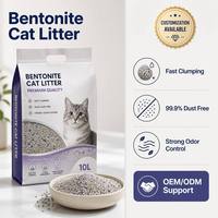 Litière pour chat en bentonite purement naturelle et biodégradable, agglomérante, contrôle des odeurs, parfum lavande, forme de boule, emballage OEM disponible