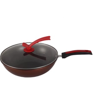 <span class=keywords><strong>Wok</strong></span> Antiadherente de 32 cm para Inducción con Tapa de Vidrio Resistente, Sartén Profunda de Cobre para Saltear, Calentamiento Rápido, Utensilio de Cocina Universal - Product Image 1