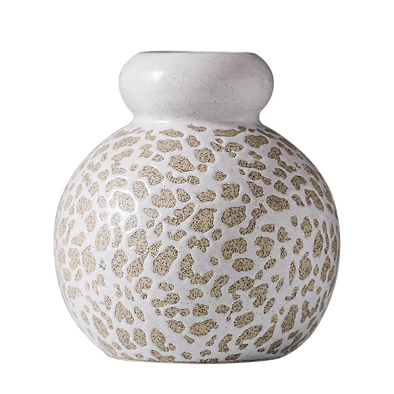 Nouveau Vase en céramique blanc moderne pour Vase de fleurs sèches, créatif, Style européen OEM, bon temps, salon, emballage, pièces, Design de couleur d'hôtel