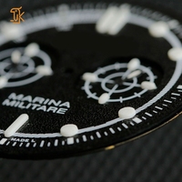 Logo personnalisé avec chiffres arabes pour cadran de montre VK63 VK64 36 mm, cadran de montre VK61 en laiton imprimé lumineux, fabricant d'accessoires pour cadran de montre.
