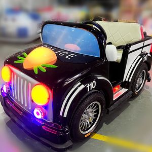 İndirimli aydınlatma büyük Kiddy binmek siyah renk pil oyuncak polis arabası çocuk Ride-on pil kumandalı çarpışan arabalar ile uzaktan - Product Image 3