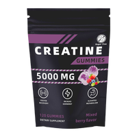 Sucre libre Créatine pure Monohydrate Complexe gommeux L-carnitine Taurine Créatine aromatisée pour femmes et hommes Gommes pré-entraînement