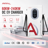 AMPPAL Nouvelle station de recharge pour voitures électriques commerciales et domestiques, certifiée CE, 60-240 kW, sur pied, avec écran tactile LCD 7 pouces, multi-interfaces