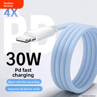 Cable de Datos de Carga Rápida Tipo C a Tipo C de 60W, 1M 1.5M 2M, con Trenzado de Nailon, para iPhone 15 16 17, Venta al Por Mayor, Alta Calidad
