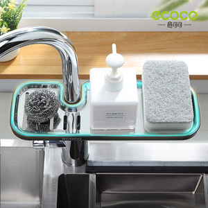 Stainless Steel Faucet Storage Rack Clip Type Sink Organizer For Dishcloth And Drain <b>Basket</b> Minimalist Design - Product Image 3