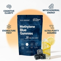 Gummies OEM au bleu de méthylène 5mg – Supplément Nootropique pour l'Énergie Cellulaire et le Soutien Cognitif – Améliore la Mémoire Cérébrale – Gommes Bleues