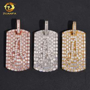 Новый дизайн: Подвеска-жетон с инициалом, прошедшая проверку на алмазном тестере, из муассанита, стерлингового серебра с позолотой, изысканное ювелирное украшение - Product Image 6