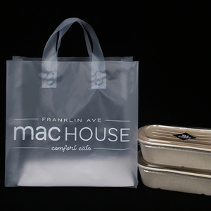 Tùy chỉnh in nhà hàng Nhựa mua sắm túi rõ ràng mềm vòng lặp xử lý thực phẩm đưa ra túi Cảm ơn bạn hàng hóa túi với xử lý - Product Image 2