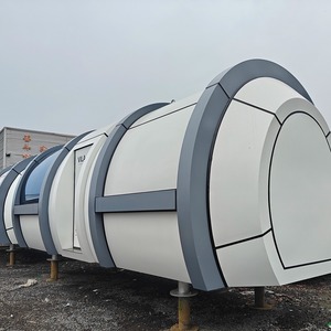 Cápsula espacial de acero circular Villa Hotel Resort Salón de té Cafetería móvil <span class=keywords><strong>Calle</strong></span> comercial Restaurante al aire libre Habitación de cápsulas - Product Image 5