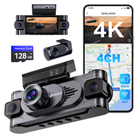 Cámara Inteligente LTE con IA para Vehículos - Grabación 4K UHD con Cobertura 360°, GPS, WIFI, DMS, ADAS, Alerta de Colisión, Vigilancia para Taxis y Vehículos de Transporte Compartido