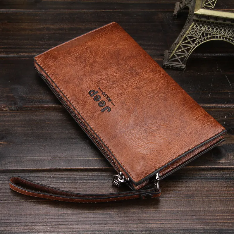 Wholesale New Design Hot Sale Man Wallet Big Capacity Clutch Purse Pouch Wallet Business Handbag