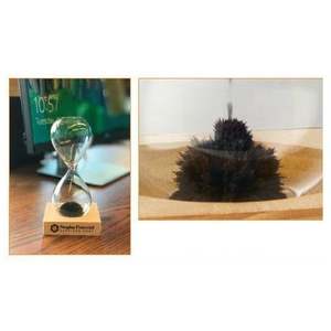 <span class=keywords><strong>Sablier</strong></span> magnétique personnalisé, cadeau publicitaire unique, horloge à sable avec poudre de fer pour la décoration de bureau et la gestion du temps - Product Image 3