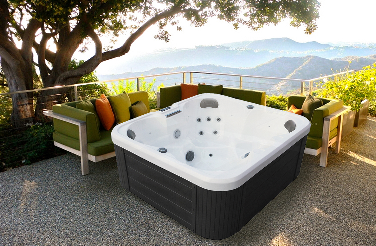 3KW Square 4 Seats Whirlpool Spa Bathtubs Massage Hot Tubs Hydrotherapy Spa Outdoor